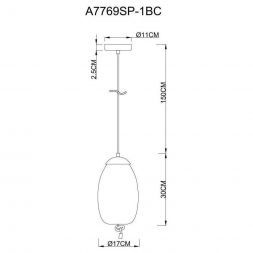 Подвесной светодиодный светильник Arte Lamp A7769SP-1BC