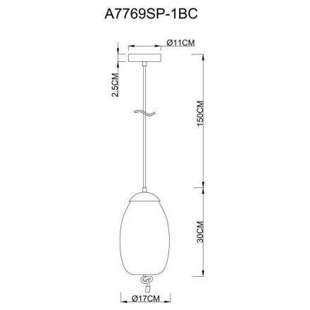 Подвесной светодиодный светильник Arte Lamp A7769SP-1BC