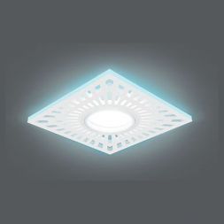 Светильник Gauss Backlight BL128 квадратный белый Gu5.3 3W LED 4000K