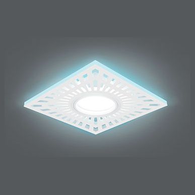 Светильник Gauss Backlight BL128 квадратный белый Gu5.3 3W LED 4000K