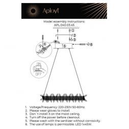 Подвесной светодиодный светильник Aployt APL.040.03.45