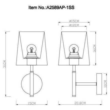 Настенное бра Arte Lamp A2589AP-1SS