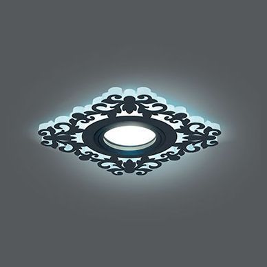 Светильник Gauss Backlight BL129 квадрат/узор черный Gu5.3 3W LED 4000K