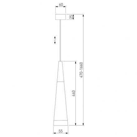 Подвесной светильник Elektrostandard DLR038 7+1W 4200K черный матовый