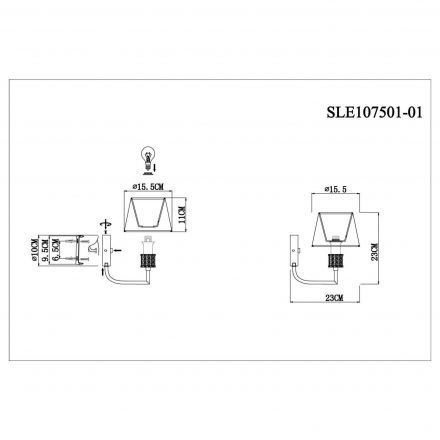 Светильник настенный Evoluce SLE107501-01 MANILA