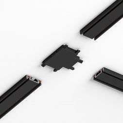 Flat Magnetic Четырёхсторонний соединитель для накладного шинопровода (чёрный) Elektrostandard