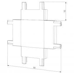Flat Magnetic Четырёхсторонний соединитель для накладного шинопровода (чёрный) Elektrostandard