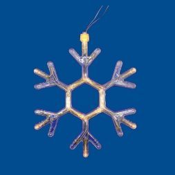 Фигура светодиодная на батарейках Uniel ULD-H1819-012/STA/3AAA WARM WHITE IP20 SNOWFLAKE