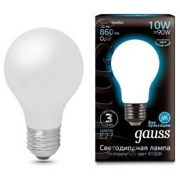 Лампа Gauss 102202210 LED Filament A60 OPAL E27 10W 4100К