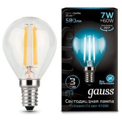 Лампа Gauss 105801207 LED Filament Globe E14 7W 4100K