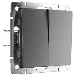 Перекрестный выключатель двухклавишный (графит матовый) W1123064 Werkel