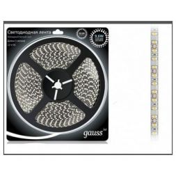 Лента Gauss LED 2835/120-SMD 9.6W 12V DC холодный белый (блистер 5м)
