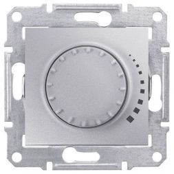 Светорегулятор поворотно-нажимной Schneider Electric Sedna Алюминий 25-325Вт,для л/н и г/л с электр.трансформатором