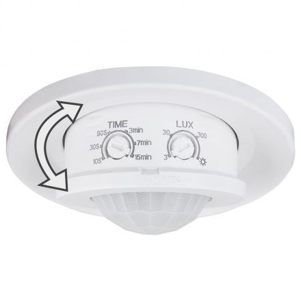 Инфракрасный датчик движения Elektrostandard SNS-M-12 8m 2,2-4m 800W IP20 360 Белый