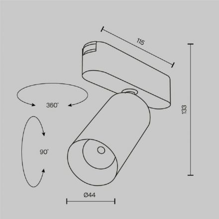 Трековый светодиодный светильник Maytoni Radity Focus LED TR103-1-12W4K-M-W