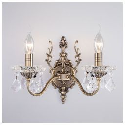 Бра Eurosvet с хрусталем 3281/2 античная бронза/прозрачный хрусталь Strotskis (EUROSVET 3281/2 бронза)
