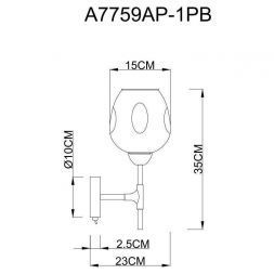 Настенное бра Arte Lamp A7759AP-1PB