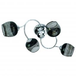 Потолочный светильник 10128/4CR BK+CL ЭкономСвет (EKONOMSVET 10128/4CR BK+CL)