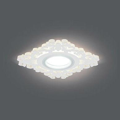 Светильник Gauss Backlight BL131 квадрат/узор белый Gu5.3 3W LED 3000K