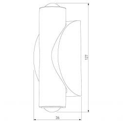 Настенный светодиодный светильник Steel LED Elektrostandard 40109/LED чёрный/сталь