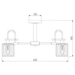 Потолочная люстра Eurosvet 70090/5 графит