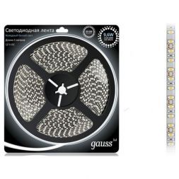 Лента Gauss LED 2835/120-SMD 9.6W 12V DC холодный белый IP66 (блистер 5м)
