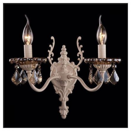 Бра Eurosvet с хрусталем 3281/2 белый с золотом/тонированный хрусталь Strotskis