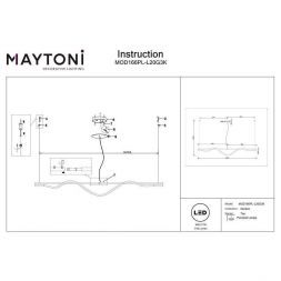 Подвесная люстра Maytoni MOD166PL-L20G3K Tau