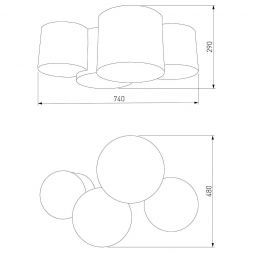 Потолочный светильник TK Lighting 3276 Mona Kids
