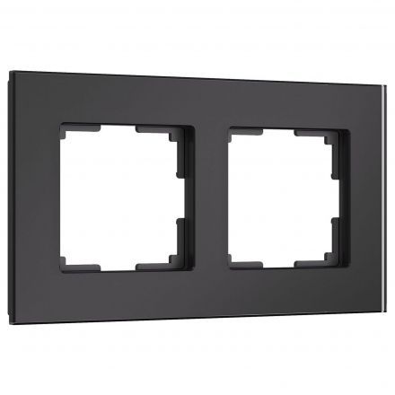 Рамка на 2 поста Senso (черный, стекло soft-touch) W0023108 Werkel