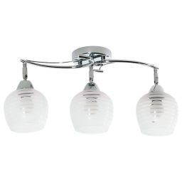 Люстра ЭкономСвет 12137/3CR WT+CL (EKONOMSVET 12137/3CR WT+CL)