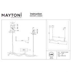 Подвесная люстра Maytoni MOD166PL-L30GB3K Tau