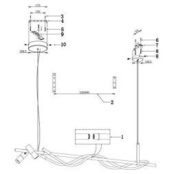 Подвесная люстра Maytoni MOD166PL-L30GB3K Tau