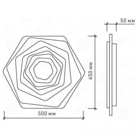 Geometria Sota 80W st-500-WHITE люстра светодиодная Estares