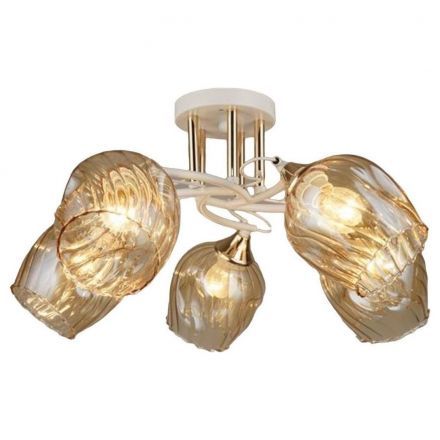 Люстра ЭкономСвет 12242/5WT+FGD AMB