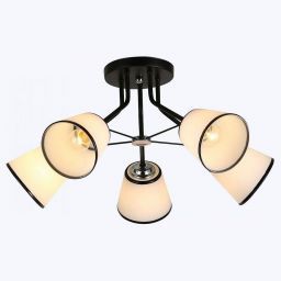 Люстра Linvel LV 9142/5 Регина Черный/хром E27 60W (LINVEL LV 9142/5 Регина Черный/хром E27 60W) Люстра Linvel LV 9142/5 Регина Черный/хром E27 60W (LINVEL LV 9142/5 Регина Черный/хром E27 60W)