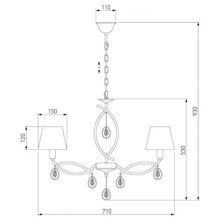 Люстра Eurosvet 60091/8 перламутровое золото