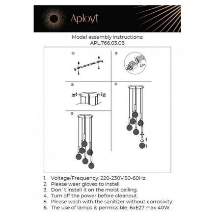 Подвесная люстра Aployt APL.766.03.06