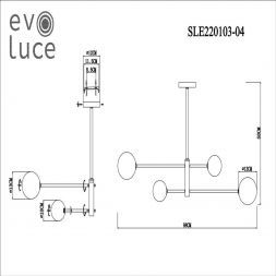 Подвесная люстра Evoluce SLE220103-04