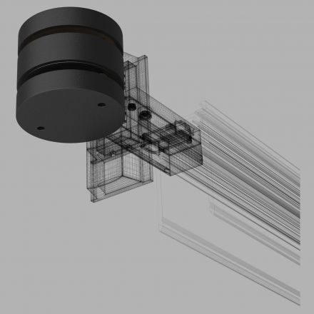 Slim Magnetic Коннектор круглый шарнирный для накладного шинопровода (чёрный) Elektrostandard
