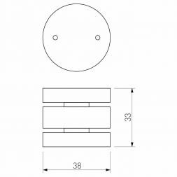 Slim Magnetic Коннектор круглый шарнирный для накладного шинопровода (чёрный) Elektrostandard