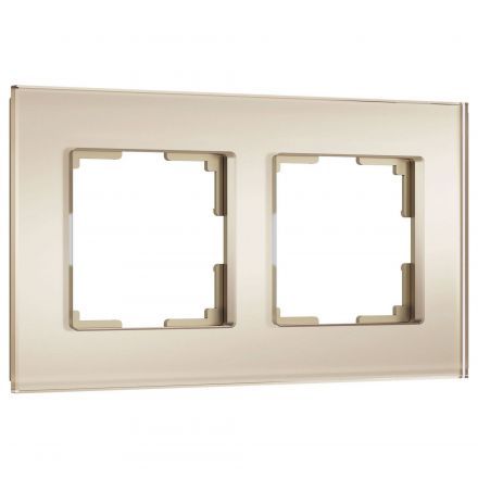 Рамка на 2 поста Senso (шампань, стекло soft-touch) W0023111 Werkel