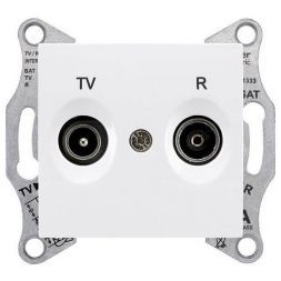 Розетка TV/R оконечная Schneider Electric Sedna Белый 1dB