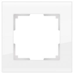 Рамка 1-местная Werkel W0011101 белое стекло (WL01-Frame-01)