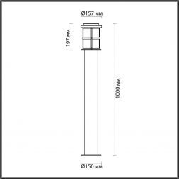 Уличный светильник Odeon Light 4964/1F Magus