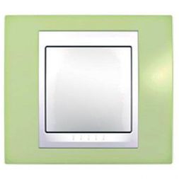 Рамка 1-ая Schneider Electric Unica Хамелеон Зеленое Яблоко/Бел MGU6.002.863
