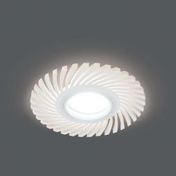 Светильник Gauss Backlight BL134 круглый/узор белый Gu5.3 3W LED 3000K