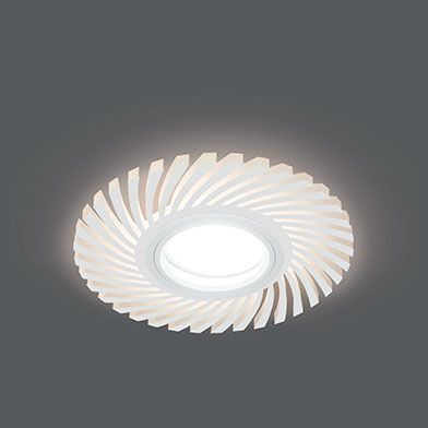 Светильник Gauss Backlight BL134 круглый/узор белый Gu5.3 3W LED 3000K