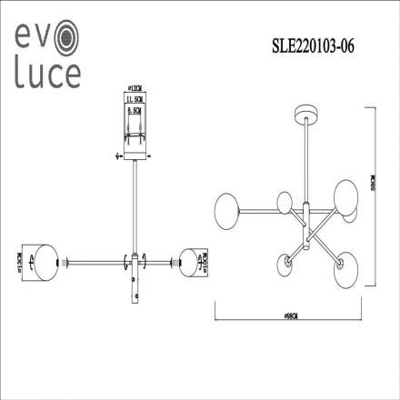 Подвесная люстра Evoluce SLE220103-06