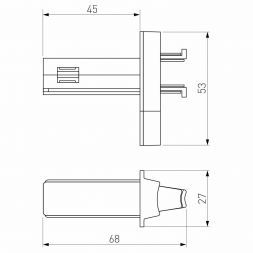Slim Magnetic Соединитель для круглого шарнирного коннектора (чёрный) Elektrostandard